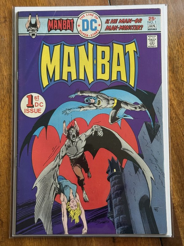 Man-Bat #1 (DC Comics, 1976), raw comic book in FN+ 6.5 condition — front cover