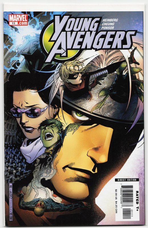 Young Avengers #11 (Marvel Comics, 2006), raw, ungraded comic book — front cover