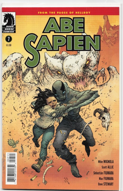 Abe Sapien #7 (Dark Horse Comics, 2013), raw, ungraded comic book — front cover