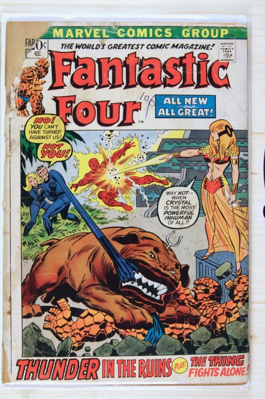 Fantastic Four #105 (Marvel Comics, 1970), raw comic book in GD+ 2.5 condition — front cover