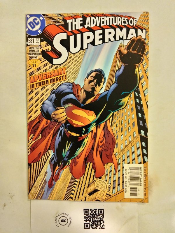 Adventures of Superman #581 (DC Comics, 2000), raw comic book in NM condition — front cover