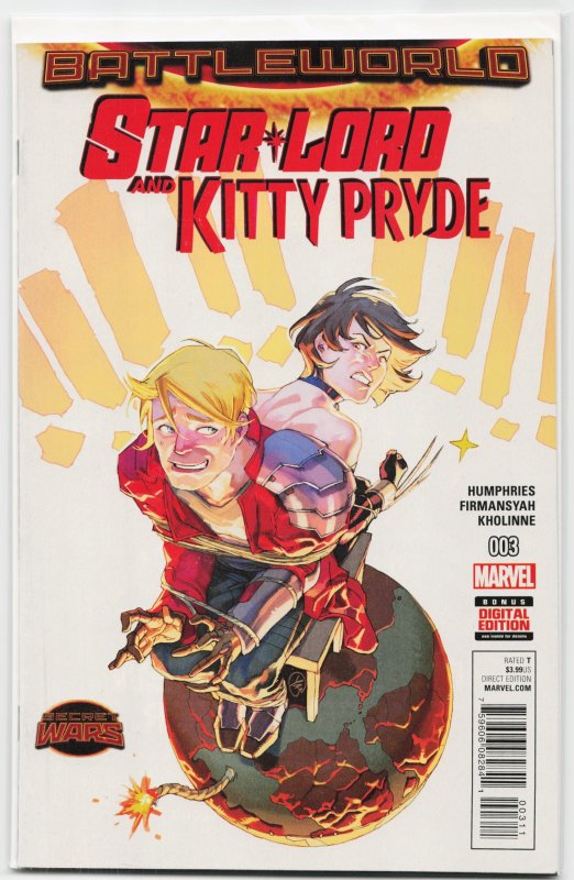 Star-Lord & Kitty Pryde #3 (2015), raw, ungraded comic book — front cover