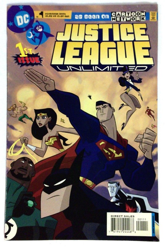 Justice League Unlimited #1 (DC Comics, 2004), raw comic book in VF condition — front cover