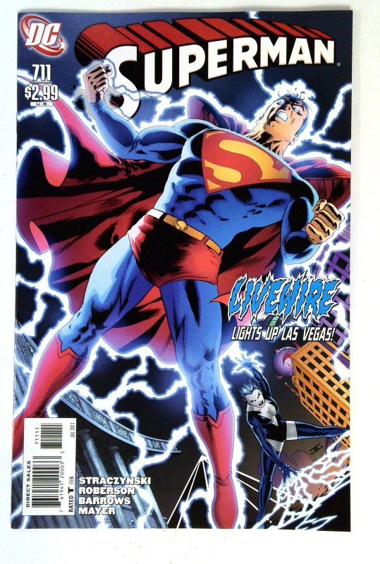 Superman #711 (DC Comics, 2011), raw comic book in NM- condition — front cover