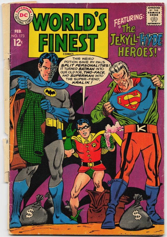 World's Finest Comics #173 (DC Comics, 1968), raw, ungraded comic book — front cover