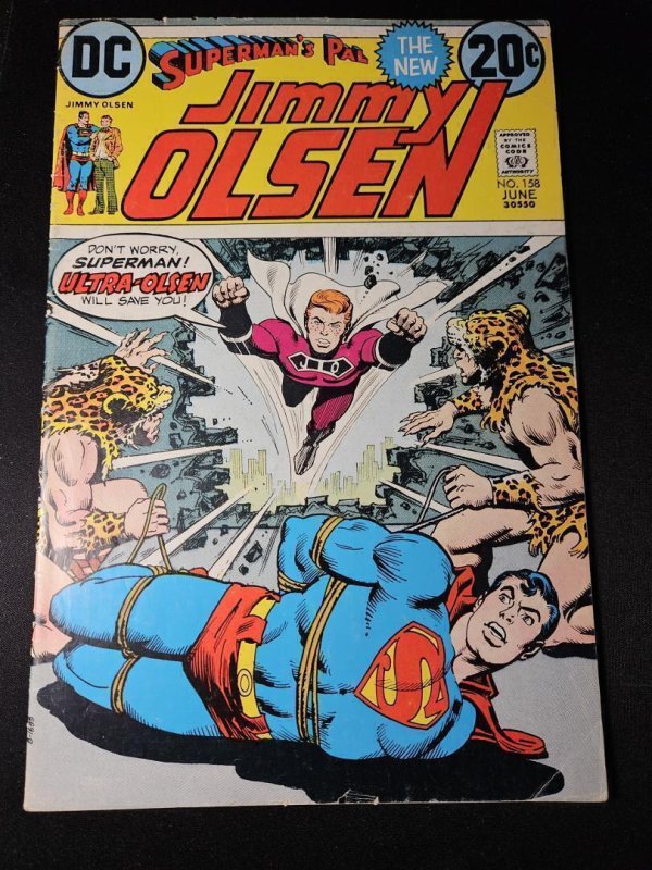 Superman's Pal Jimmy Olsen #158 (DC Comics, 1973), raw, ungraded comic book — front cover
