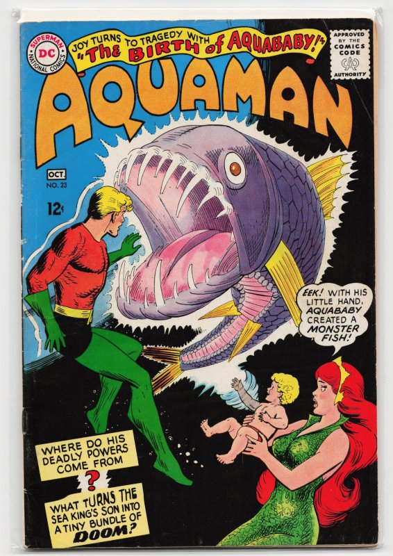Aquaman #23 (DC Comics, 1965), raw, ungraded comic book — front cover