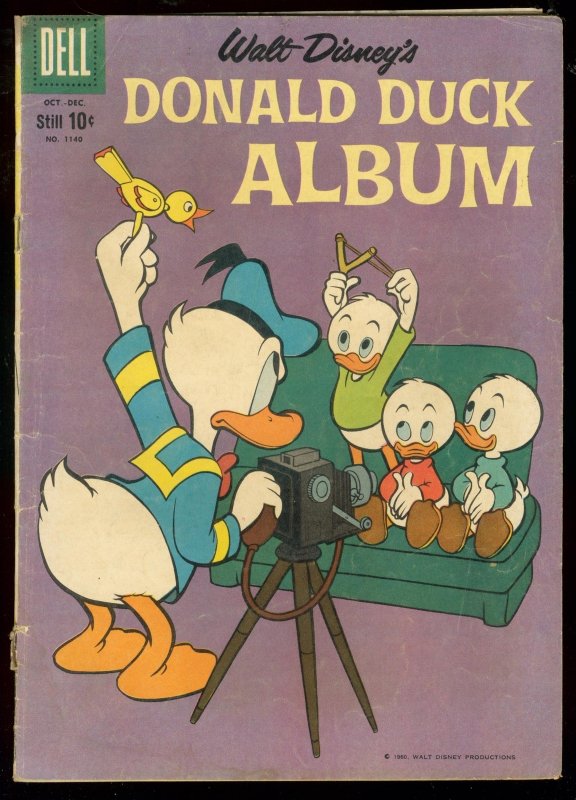 Donald Duck Album Four Color Comics #1140 (1960), raw comic book in VG condition — front cover
