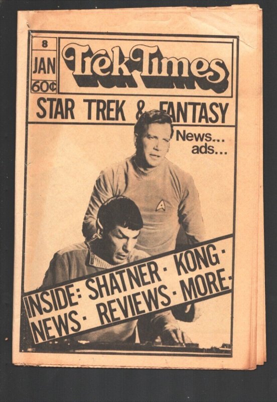 Trek Times #8 (1970), raw, ungraded comic book — front cover