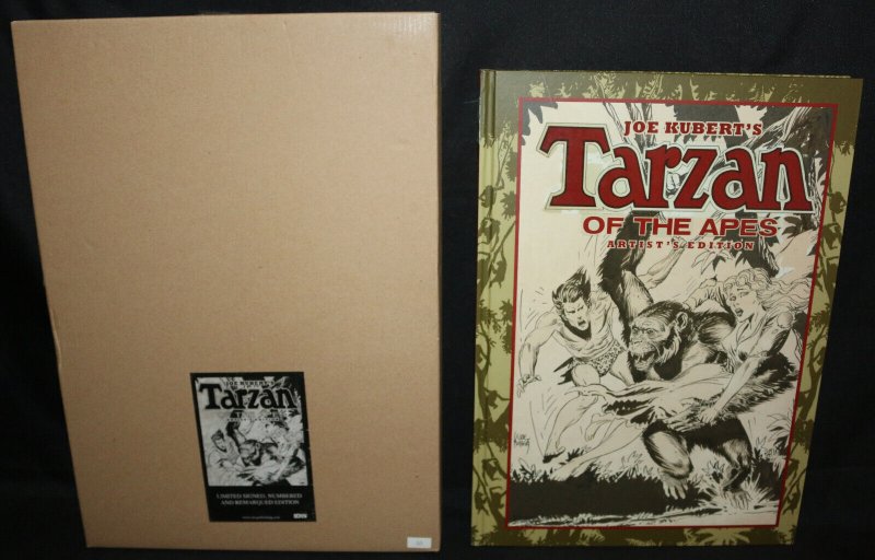 Tarzan Artist's Edition IDW Hardcover Book Signed with Sketch art by Joe Kubert (IDW Publishing), raw, ungraded comic book — front cover