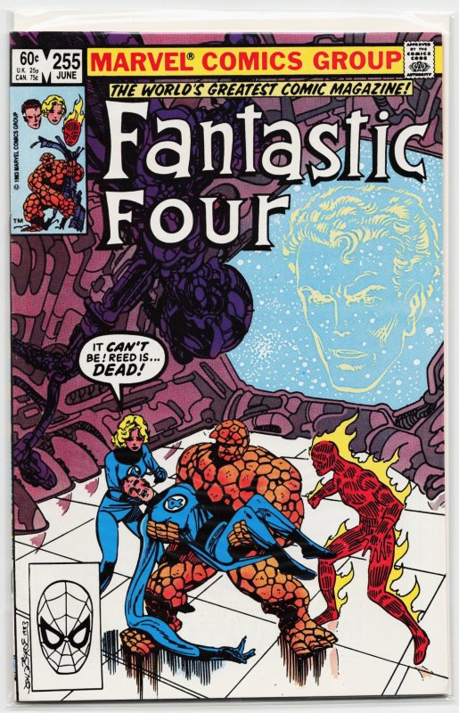 Fantastic Four #255 (Marvel Comics, 1983), raw, ungraded comic book — front cover
