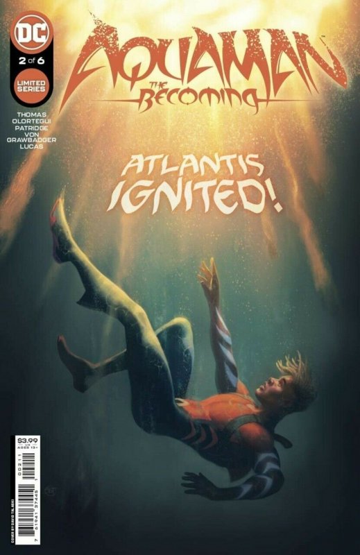 Aquaman the Becoming #2 (DC Comics, 2021), raw, ungraded comic book — front cover