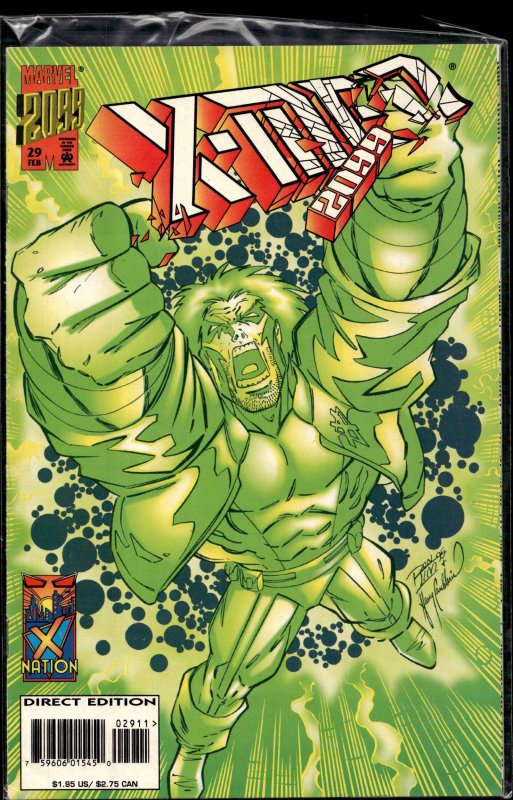 X-Men 2099 #29 (Marvel Comics, 1996), raw, ungraded comic book — front cover