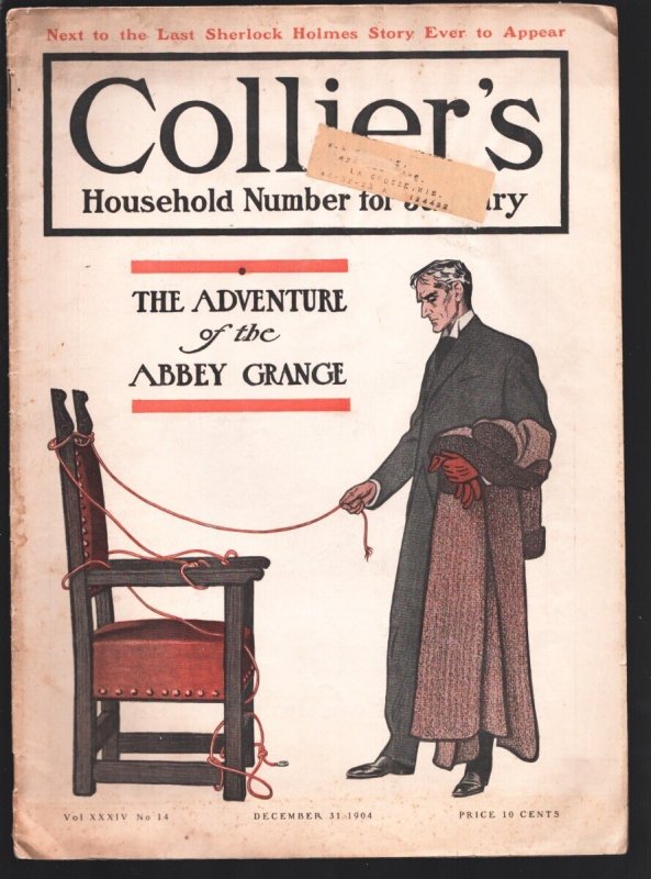Collier's 12/31/1904-Sherlock Holmes Cover & Story-A. Conan Doyle-Charles Dan..., raw, ungraded comic book — front cover
