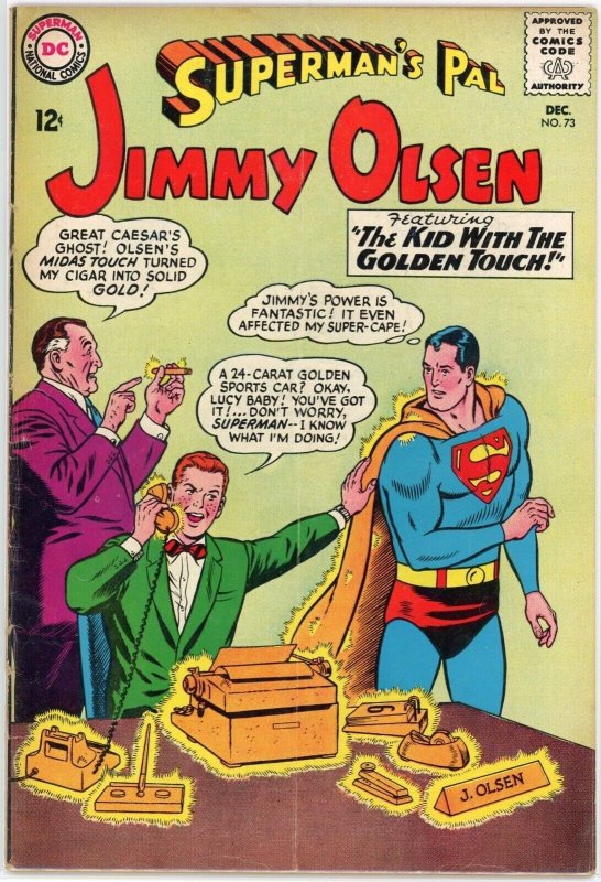Superman's Pal Jimmy Olsen #73 (DC Comics, 1963), raw comic book in VG 4.0 condition — front cover