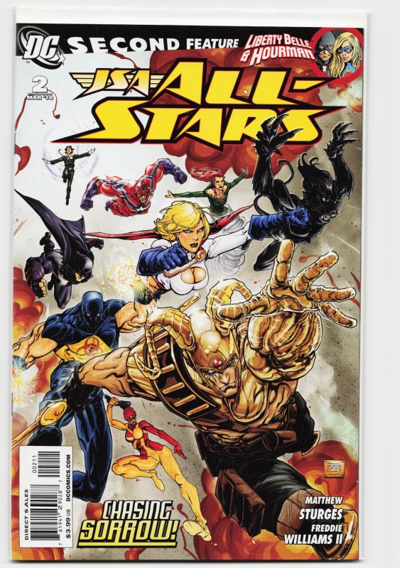 JSA All-Stars #2 (DC Comics, 2010), raw, ungraded comic book — front cover