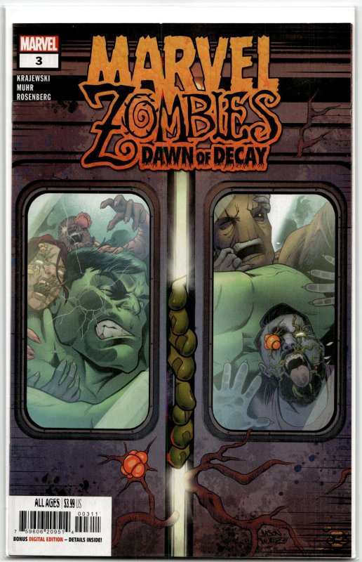 Marvel Zombies: Dawn of Decay #3 (Marvel Comics, 2025), raw, ungraded comic book — front cover