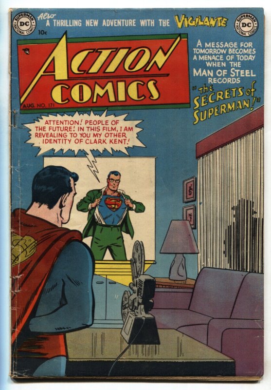 Action Comics #171 (DC Comics, 1952), raw, ungraded comic book — front cover