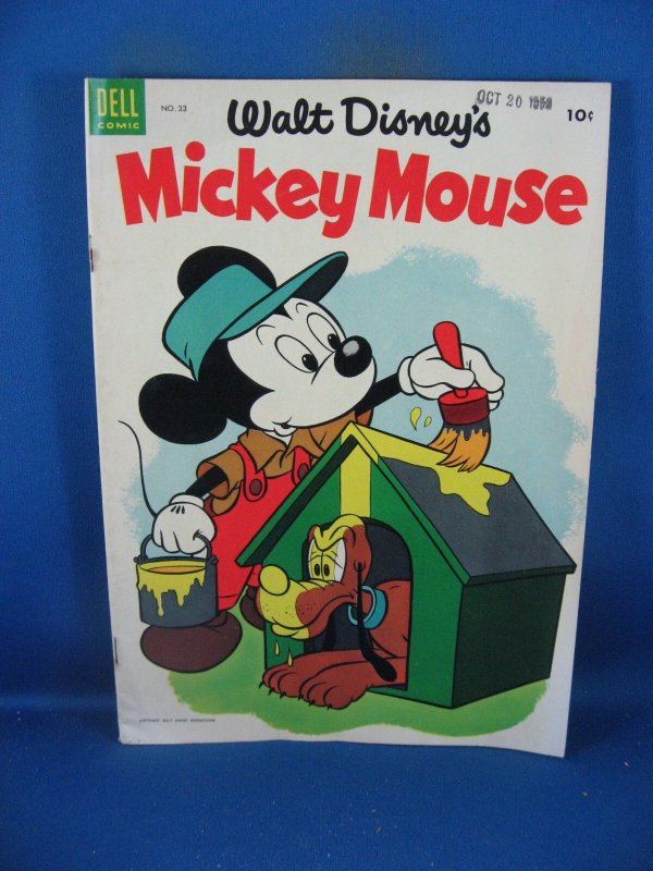 Mickey Mouse #33 (Dell Comics, 1953), raw, ungraded comic book — front cover
