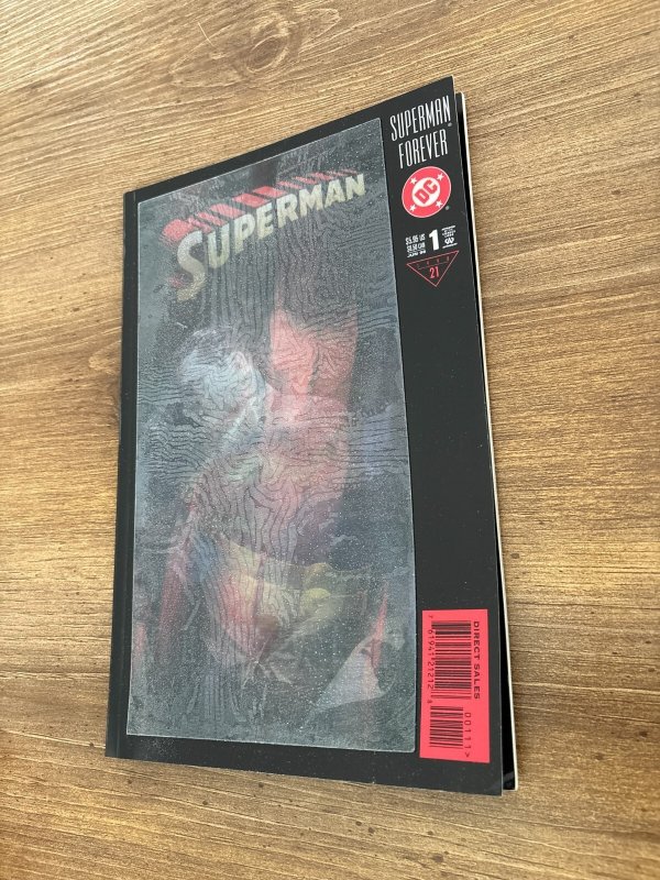 Lot of 2 Superman Forever DC Comic Books # 1 1 Vf-Nm Alex Ross 6 J318, raw comic book in NM condition — front cover