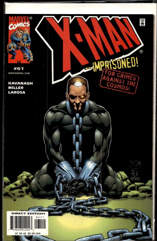 X-Man #61 (2000), raw, ungraded comic book — front cover