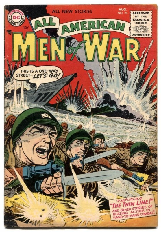 All-American Men of War #24 (DC Comics, 1955), raw comic book in FN+ condition — front cover