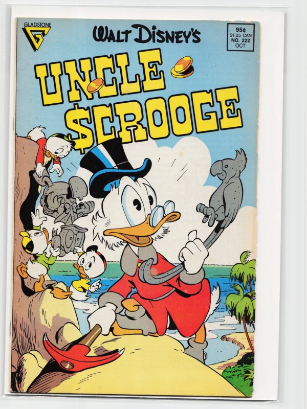 Uncle Scrooge #222 (Gladstone, 1987), raw, ungraded comic book — front cover