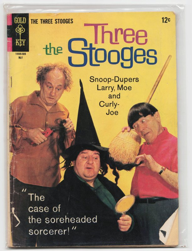 The Three Stooges #23 (Gold Key, 1965), raw, ungraded comic book — front cover
