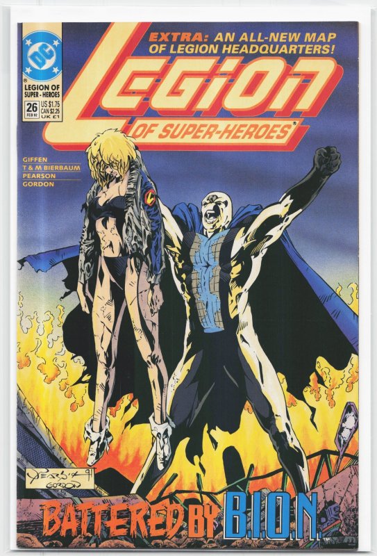 Legion of Super-Heroes #26 (DC Comics, 1992), raw, ungraded comic book — front cover