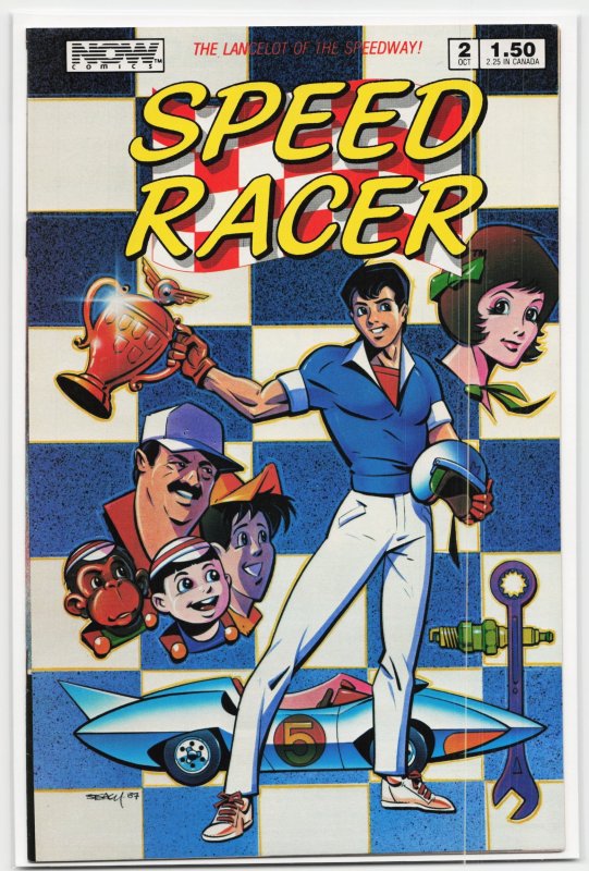 Speed Racer #2 (Now Comics, 1987), raw, ungraded comic book — front cover