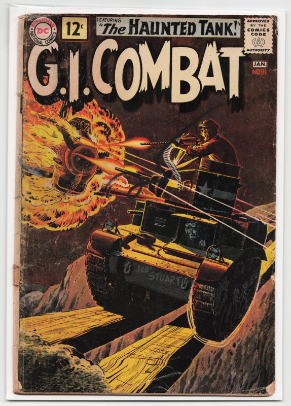 G.I. Combat #91 (DC Comics, 1962), raw, ungraded comic book — front cover