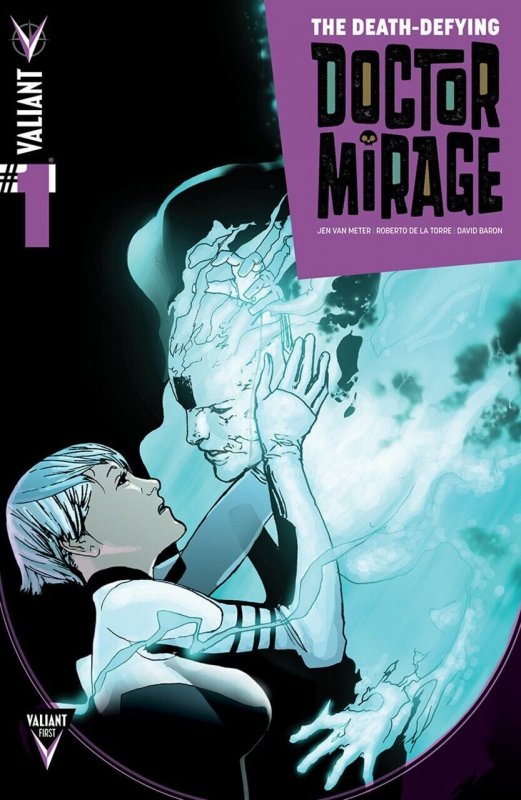 The Death-Defying Doctor Mirage #1 (Valiant Comics, 2014), raw comic book in VF/NM condition — front cover
