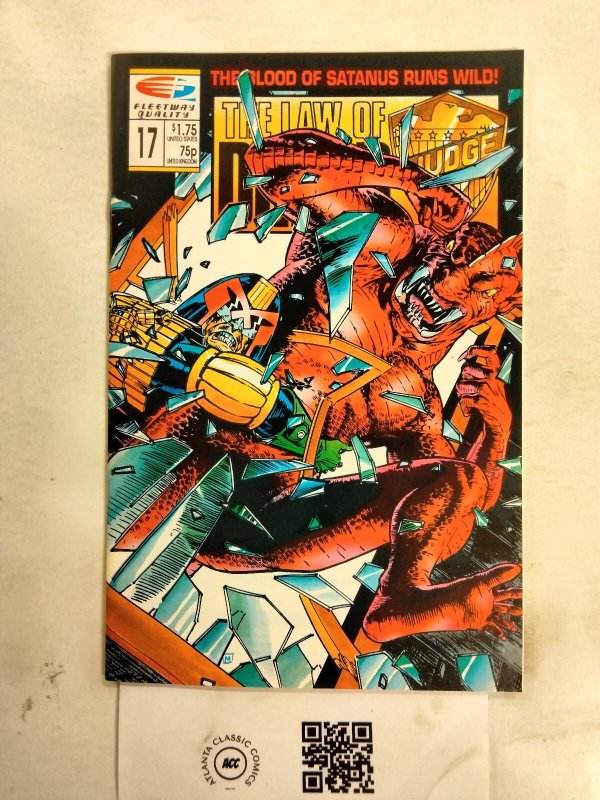 The Law of Judge Dredd #17, raw comic book in NM condition — front cover