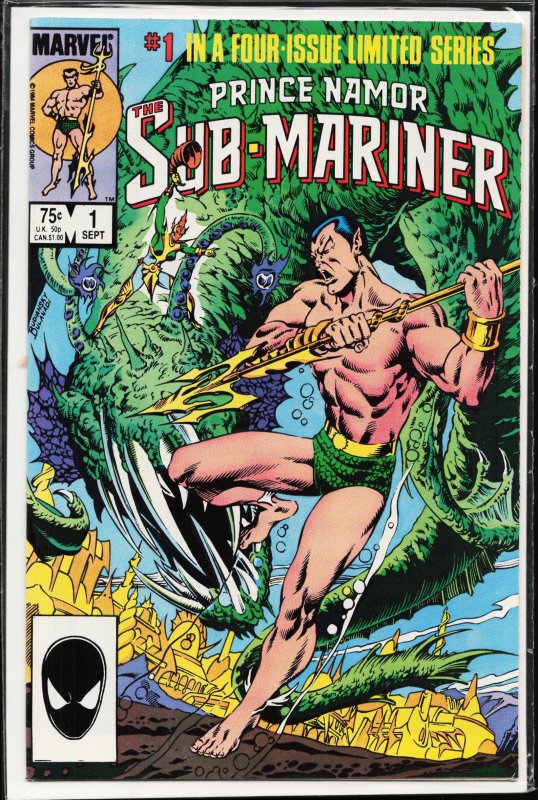 Prince Namor, the Sub-Mariner #1 (1984), raw, ungraded comic book — front cover