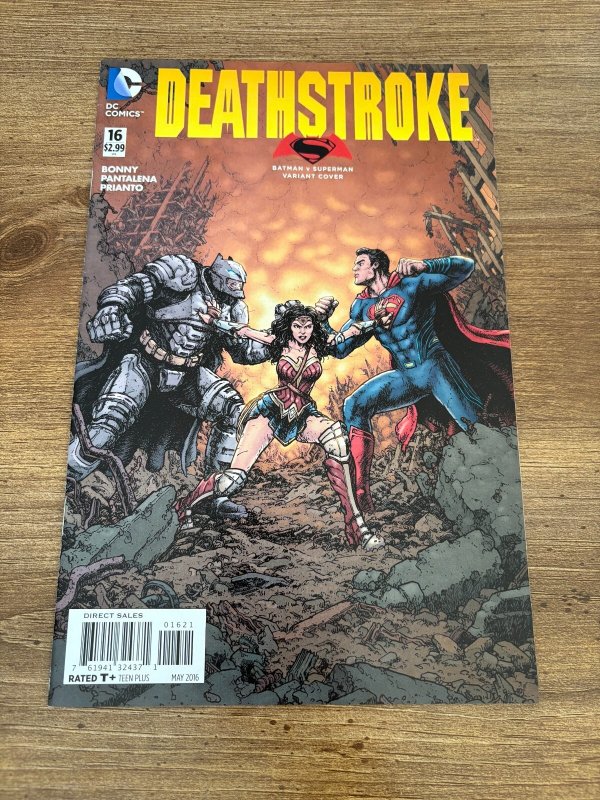 Deathstroke #16 (DC Comics, 2016), raw comic book in NM condition — front cover