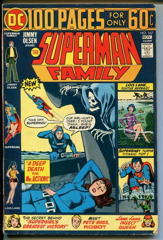 Superman Family #167 (DC Comics, 1974), raw comic book in FN condition — front cover