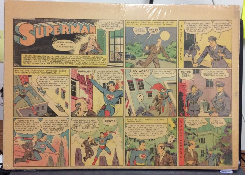 1940 Superman Color Strip #34 (DC Comics, 1940), raw, ungraded comic book — front cover