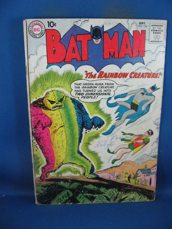 Batman #134 (DC Comics, 1960), raw comic book in VG condition — front cover