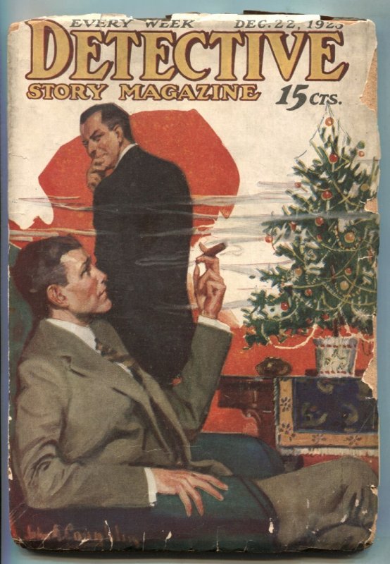 Detective Story Pulp 12/22/1923- Chichester - McCulley - Christmas Cover G, raw, ungraded comic book — front cover