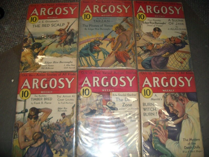 Argosy Pulp Lot 1932-Pirates of Venus-Rice Burroughs Vg+ (1932), raw comic book in VG+ condition — front cover