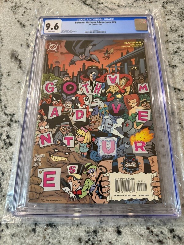 Batman Gotham Adventures #45 (DC Comics, 2002), CGC 9.6 graded comic book, Universal Blue label — front cover in its holder