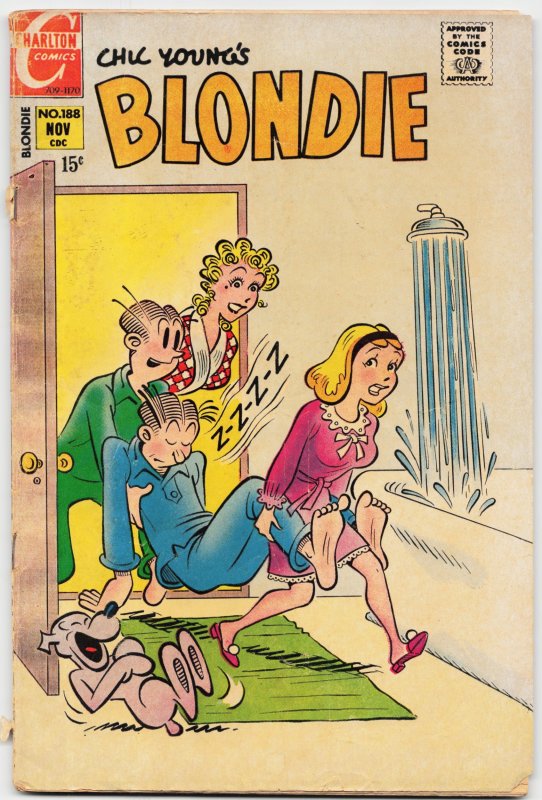 Chic Young's Blondie #188 (Charlton Comics, 1970), raw, ungraded comic book — front cover