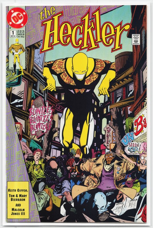 The Heckler #1 (1992), raw, ungraded comic book — front cover