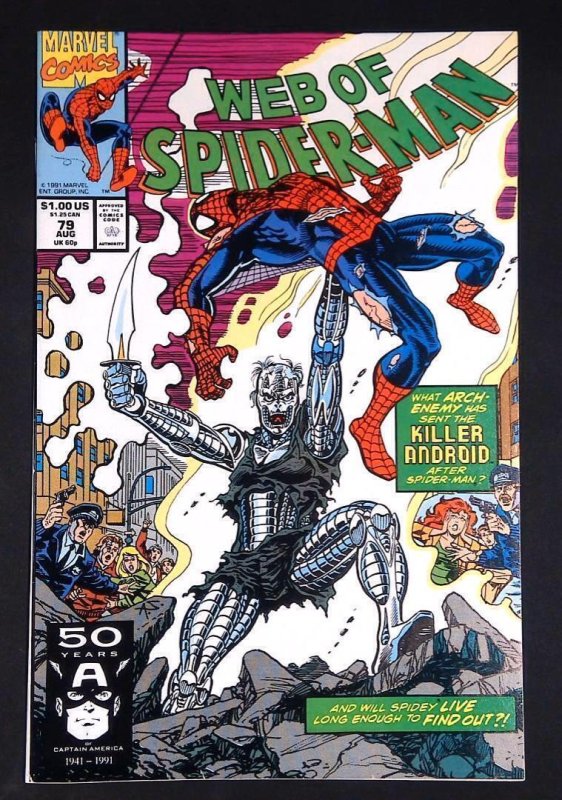 Web of Spider-Man #79 (Marvel Comics, 1991), raw, ungraded comic book — front cover