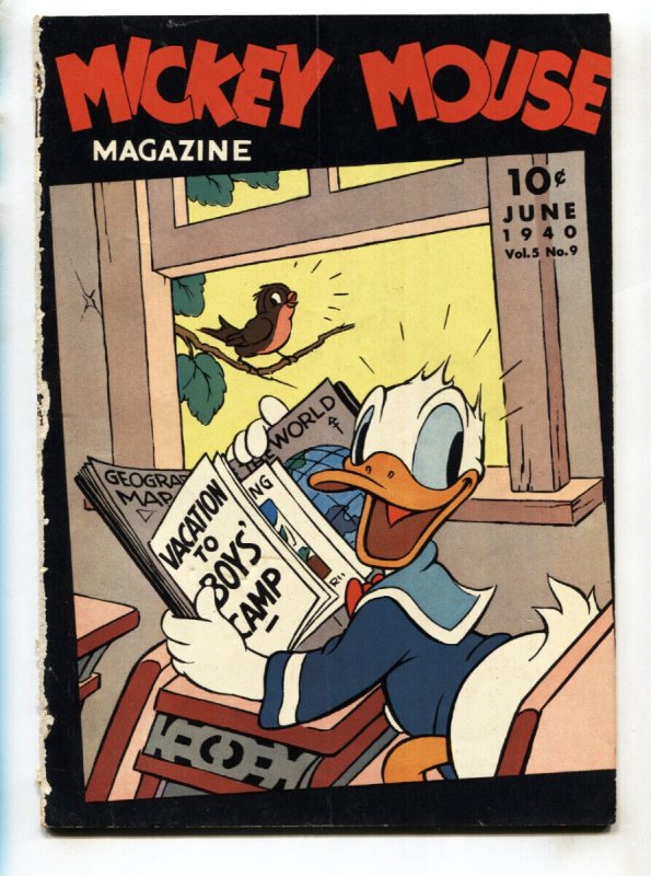 Mickey Mouse Magazine Vol. 5 #9 (1940), raw, ungraded comic book — front cover
