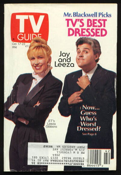 Mag: TV Guide 10/17/1992-Blackwell's List/brandon Tartikoff G, raw, ungraded comic book — front cover