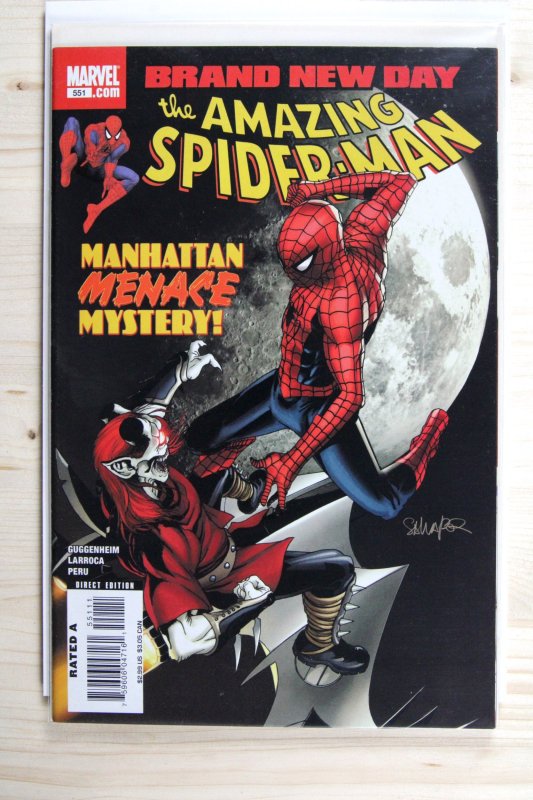 The Amazing Spider-Man #551 (Marvel Comics, 2008), raw comic book in NM 9.4 condition — front cover