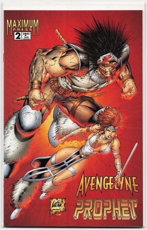 Avengelyne / Prophet #2 (Maximum Press, 1997), raw, ungraded comic book — front cover