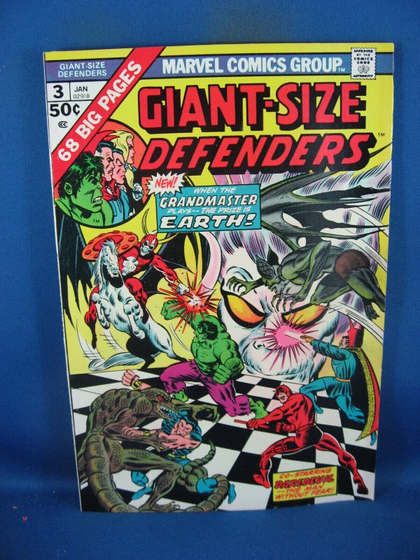 Giant Size Defenders #3 (Marvel Comics, 1975), raw comic book in VF condition — front cover