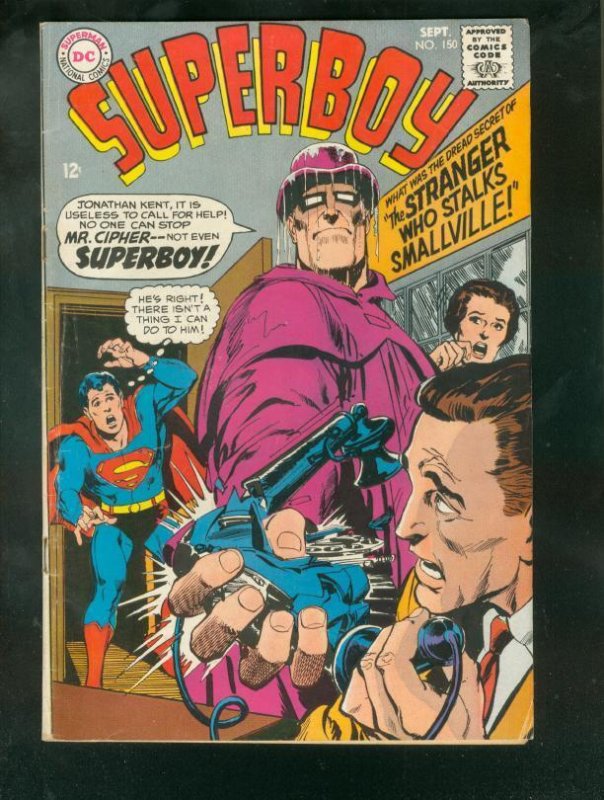 Superboy #150 (DC Comics, 1968), raw comic book in VG condition — front cover